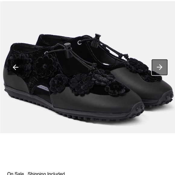 Final $ Cecilie Bahnsen Shay Floral Ballerina Shoe Flats Black EU 39 US 8.5 $900 - Picture 15 of 16